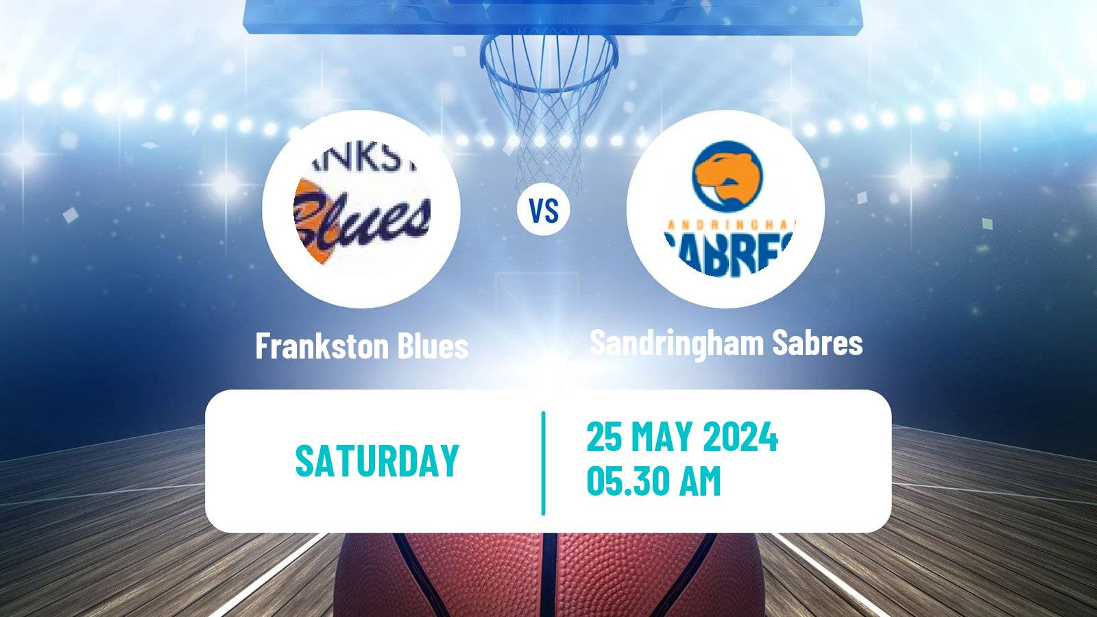 Basketball Australian NBL1 South Frankston Blues - Sandringham Sabres