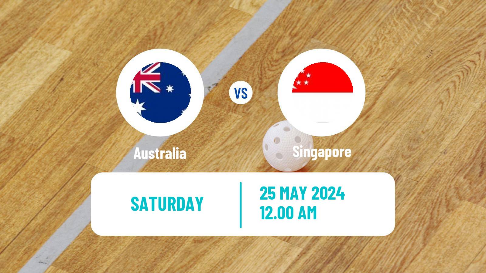 Floorball World Championship Floorball Australia - Singapore