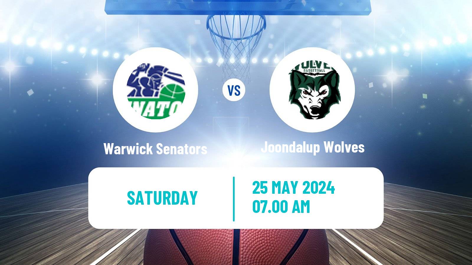 Basketball Australian NBL1 West Warwick Senators - Joondalup Wolves