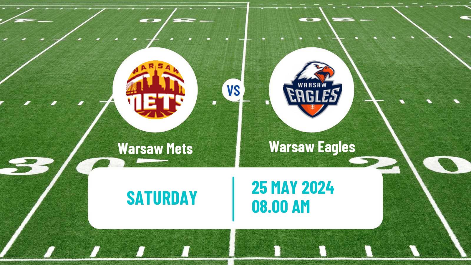 American football Polish PFL 1 Warsaw Mets - Warsaw Eagles