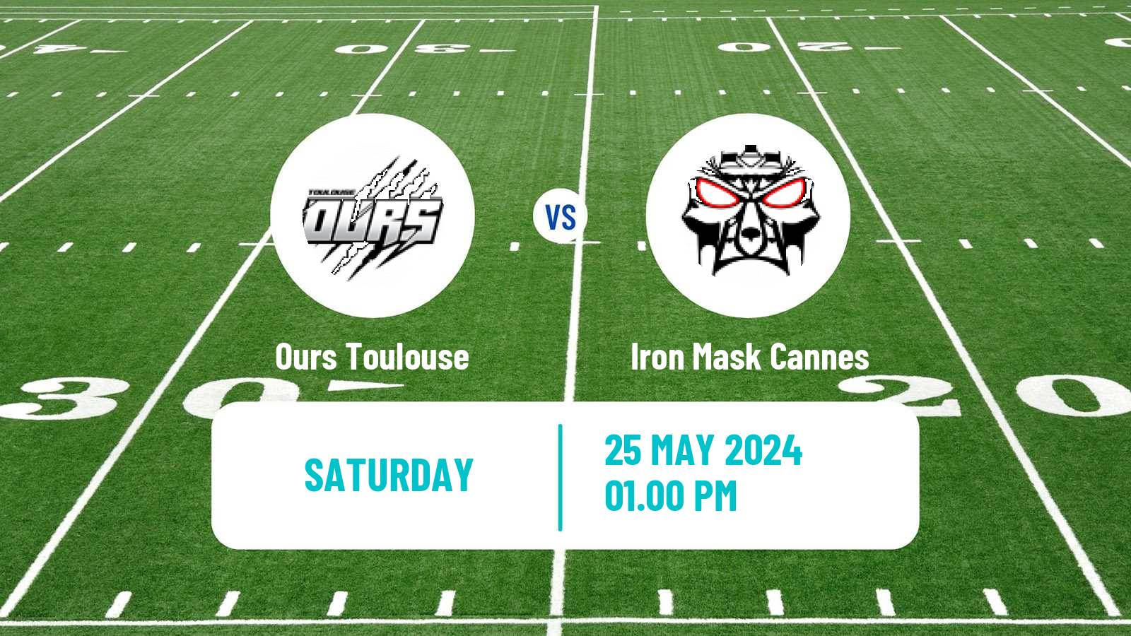 American football French Championnat Elite American Football Ours Toulouse - Iron Mask Cannes