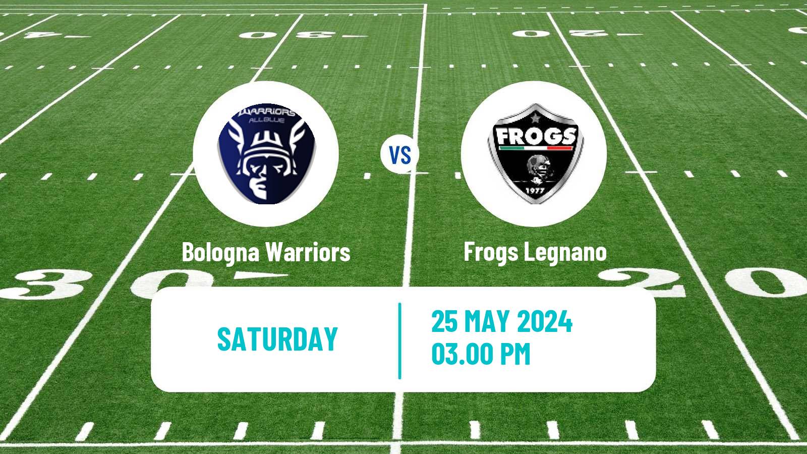 American football Italian IFL Bologna Warriors - Frogs Legnano