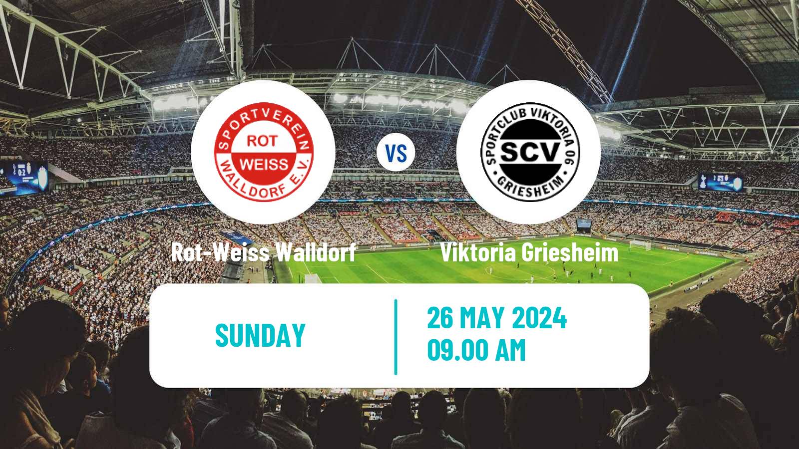 Soccer German Oberliga Hessen Rot-Weiss Walldorf - Viktoria Griesheim