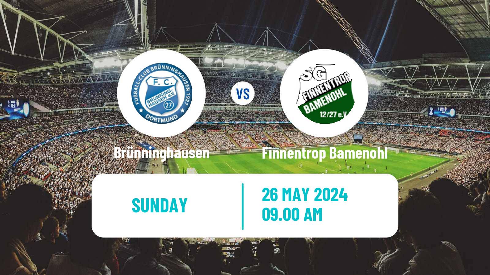 Soccer German Oberliga Westfalen Brünninghausen - Finnentrop Bamenohl