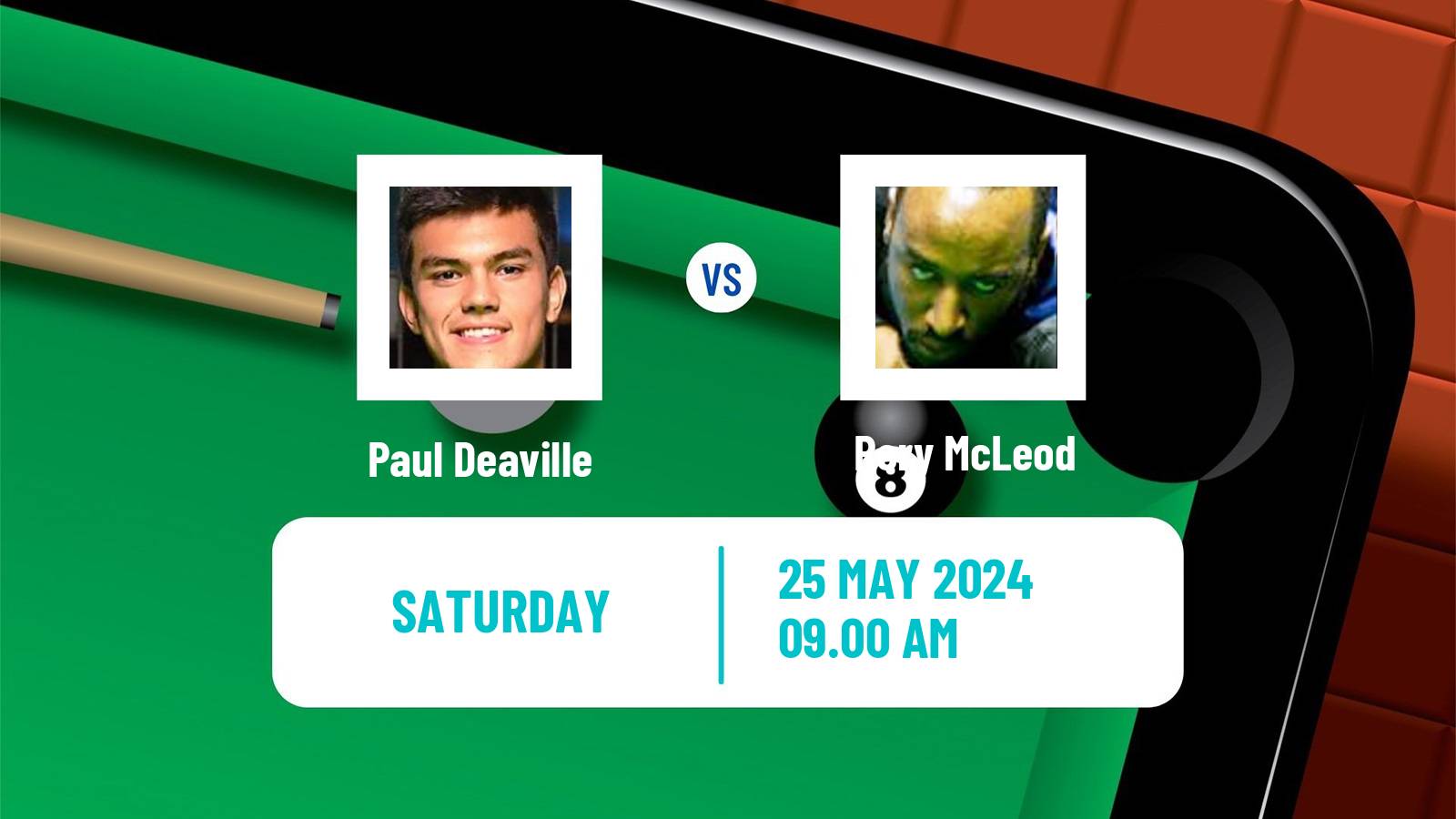 Snooker Qualifying School 1 Paul Deaville - Rory McLeod