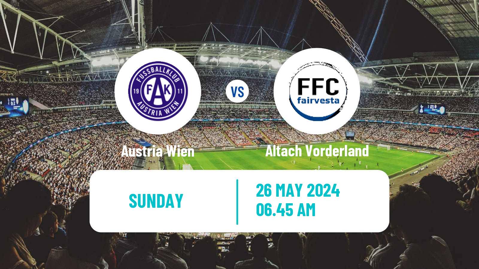 Soccer Austrian Bundesliga Women Austria Wien - Altach Vorderland