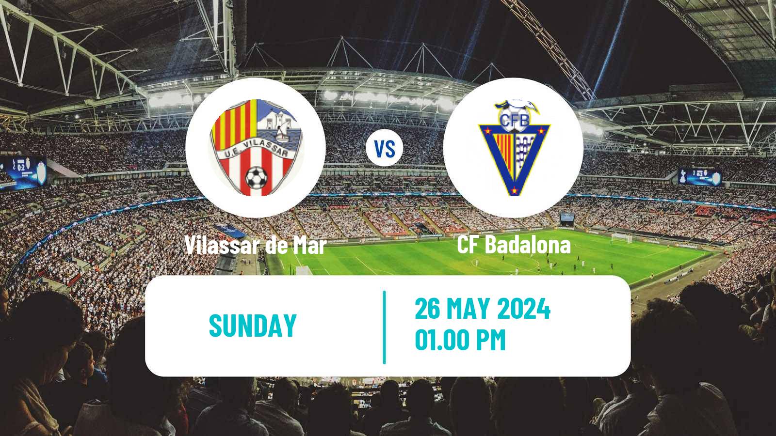 Soccer Spanish Tercera RFEF - Group 5 Vilassar de Mar - Badalona
