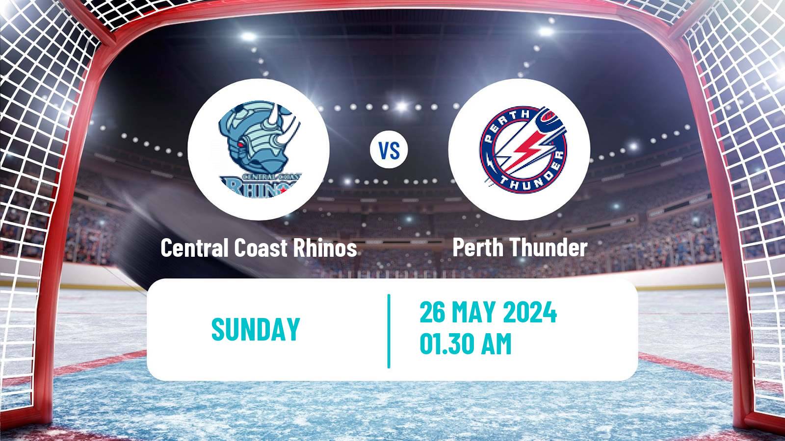 Hockey Australian Ice Hockey League Central Coast Rhinos - Perth Thunder