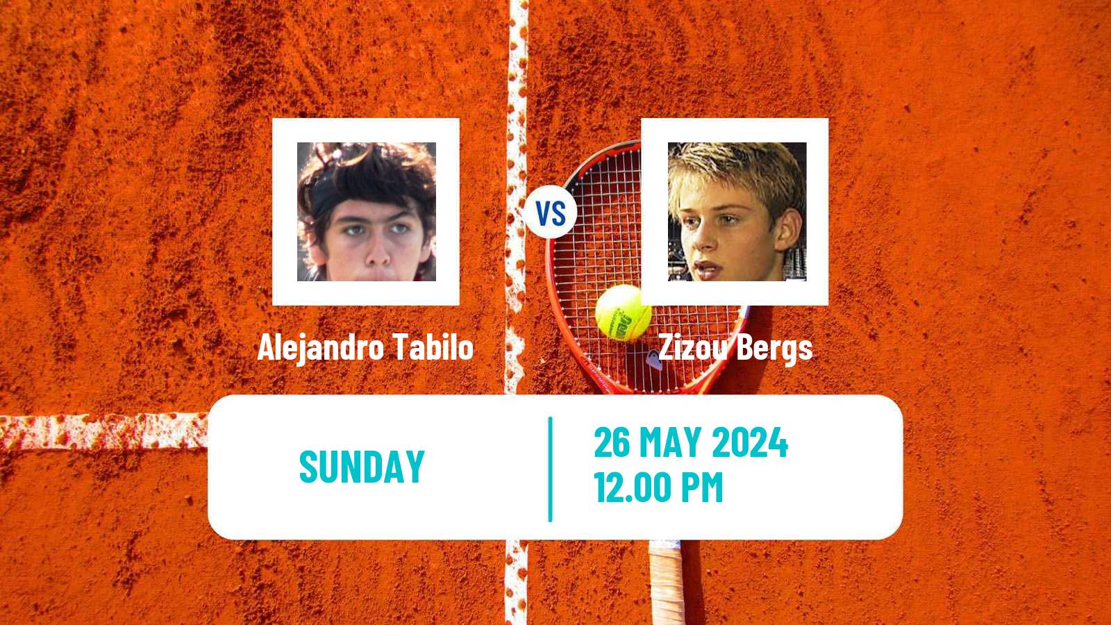 Tennis ATP Roland Garros Alejandro Tabilo - Zizou Bergs