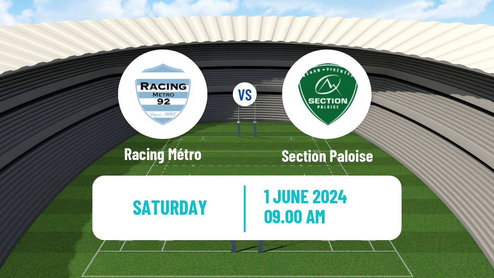 Rugby union French Top 14 Racing Métro - Section Paloise