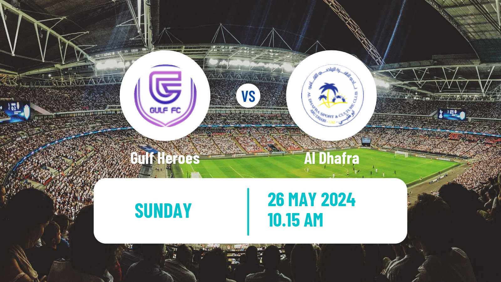 Soccer UAE Division 1 Gulf Heroes - Al Dhafra