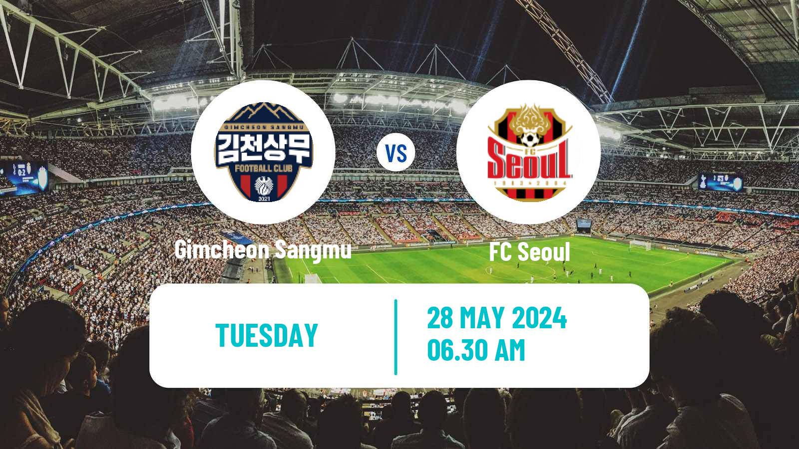 Soccer South Korean K-League 1 Gimcheon Sangmu - FC Seoul
