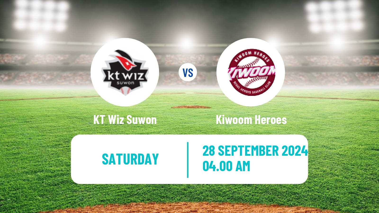 Baseball KBO KT Wiz Suwon - Kiwoom Heroes