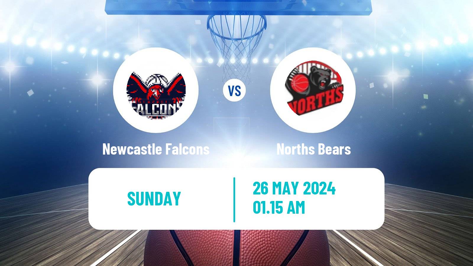 Basketball Australian NBL1 East Newcastle Falcons - Norths Bears