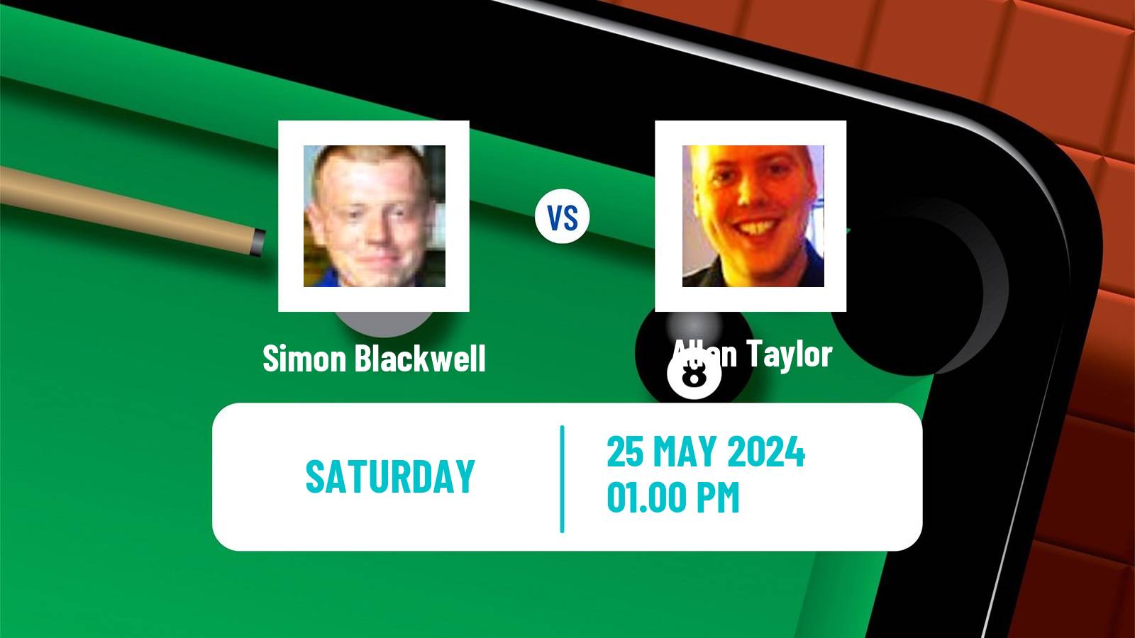 Snooker Qualifying School 1 Simon Blackwell - Allan Taylor