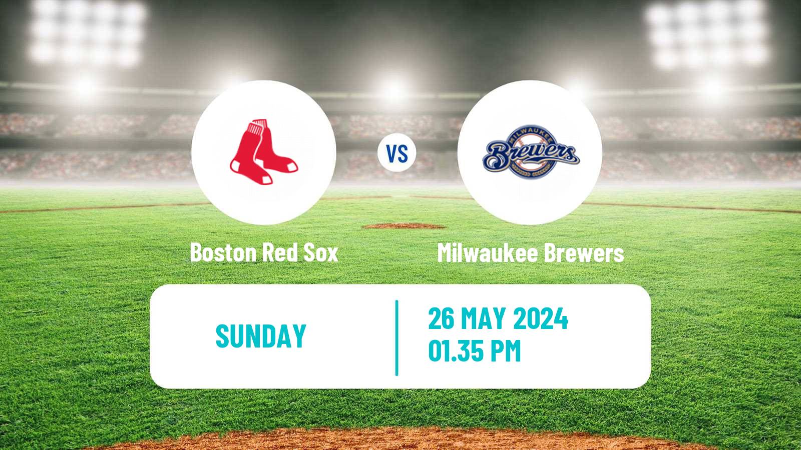 Baseball MLB Boston Red Sox - Milwaukee Brewers