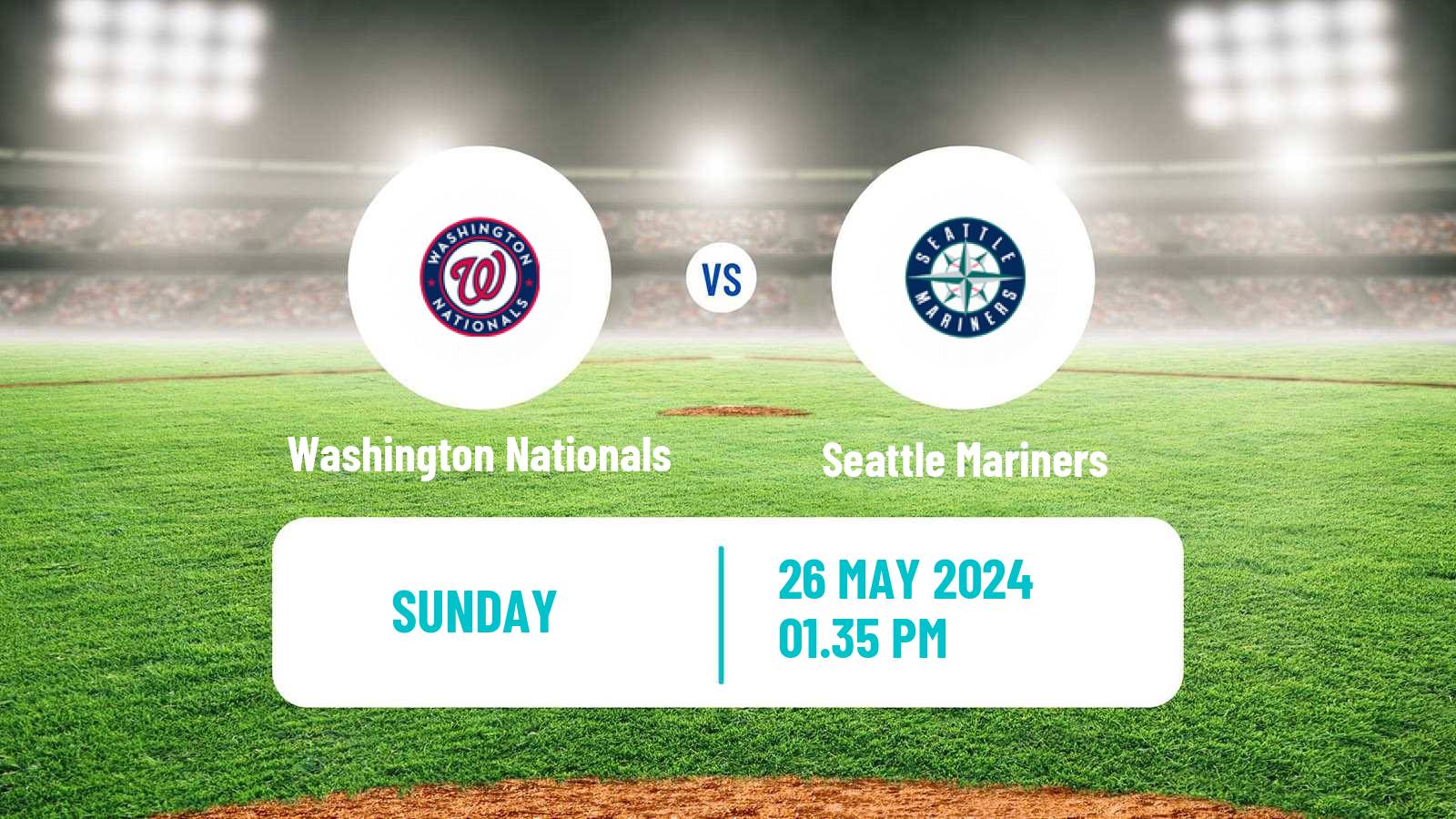 Baseball MLB Washington Nationals - Seattle Mariners