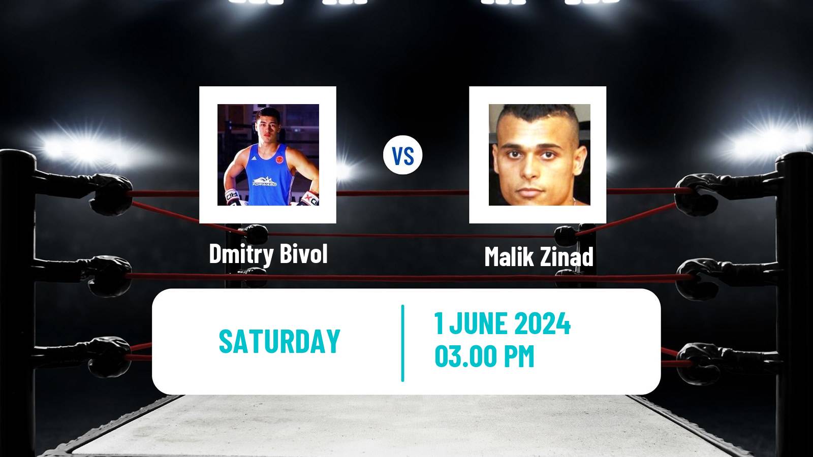 Boxing Light Heavyweight Men WBA IBO Titles Dmitry Bivol - Malik Zinad