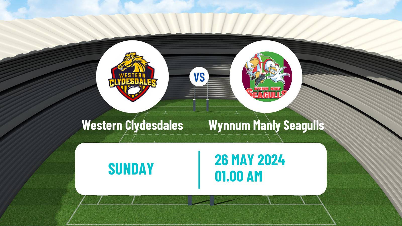 Rugby league Australian Queensland Cup Western Clydesdales - Wynnum Manly Seagulls