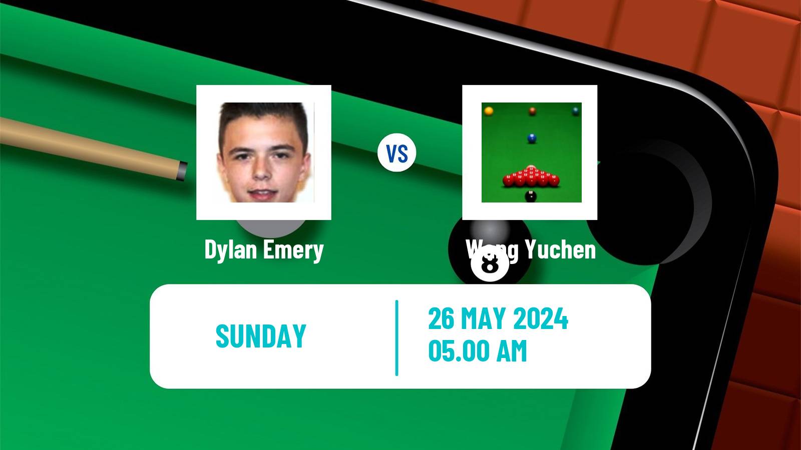 Snooker Qualifying School 1 Dylan Emery - Wang Yuchen