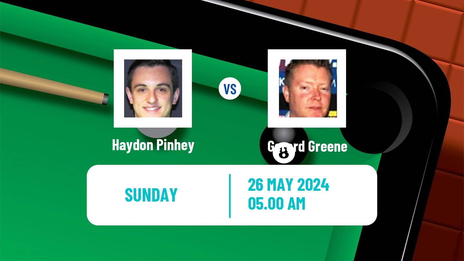 Snooker Qualifying School 1 Haydon Pinhey - Gerard Greene