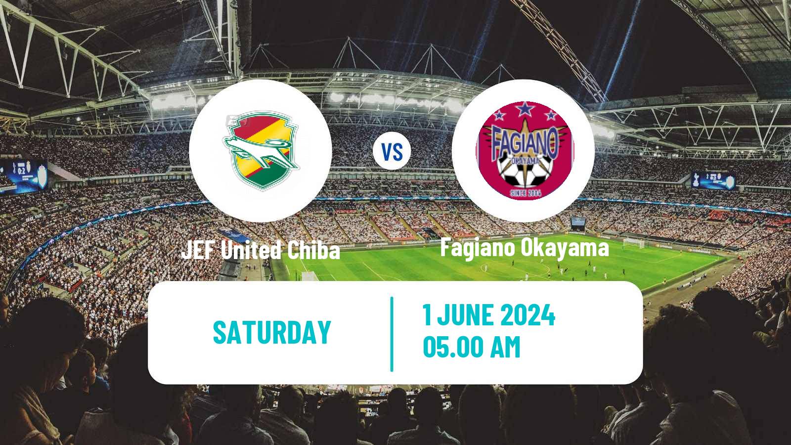 Soccer Japan J2 League JEF United Chiba - Fagiano Okayama
