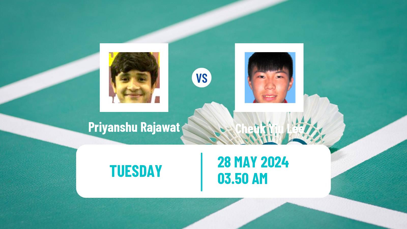 Badminton BWF World Tour Singapore Open Men Priyanshu Rajawat - Cheuk Yiu Lee