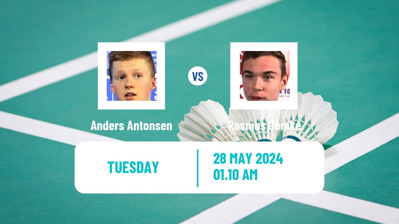 Badminton BWF World Tour Singapore Open Men Anders Antonsen - Rasmus Gemke