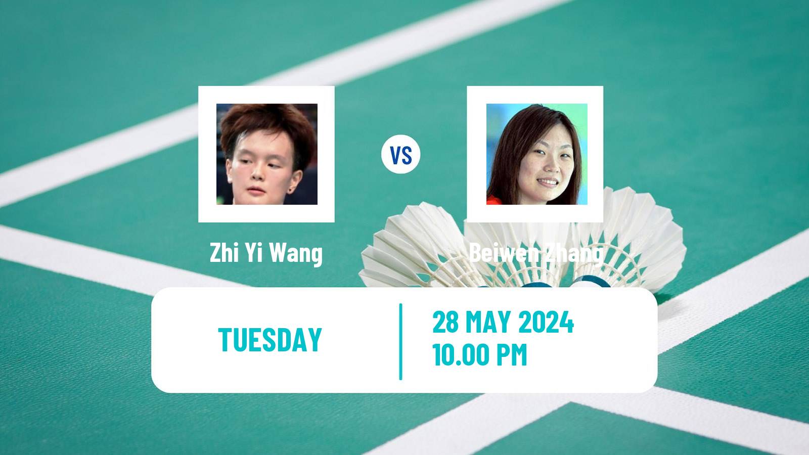 Badminton BWF World Tour Singapore Open Women Zhi Yi Wang - Beiwen Zhang