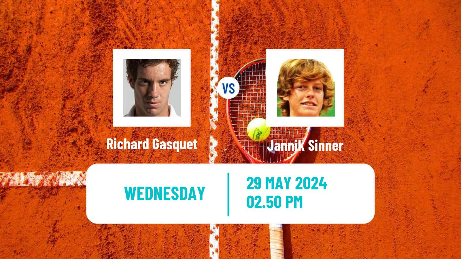 Tennis ATP Roland Garros Richard Gasquet - Jannik Sinner