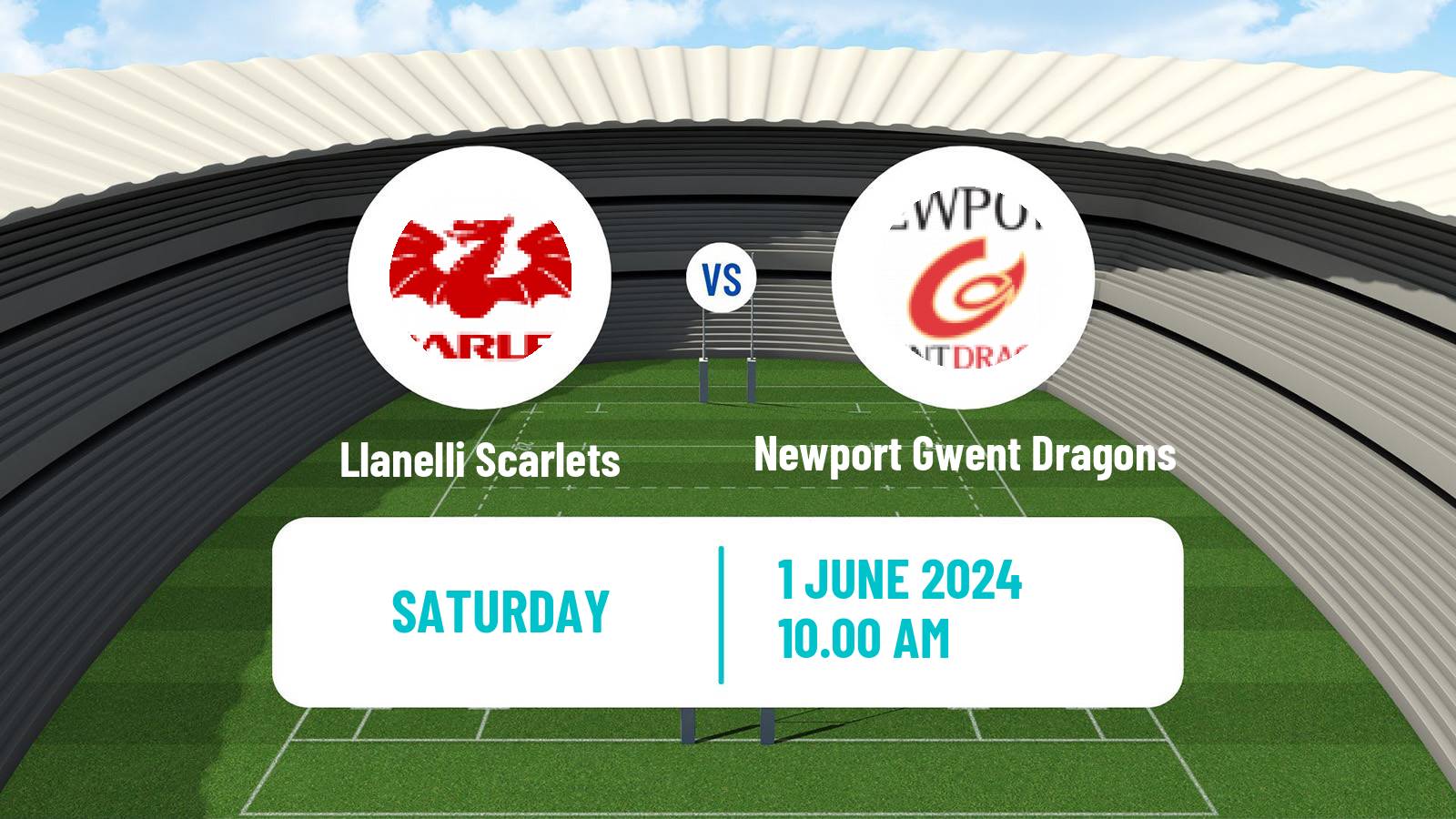 Rugby union United Rugby Championship Llanelli Scarlets - Newport Gwent Dragons