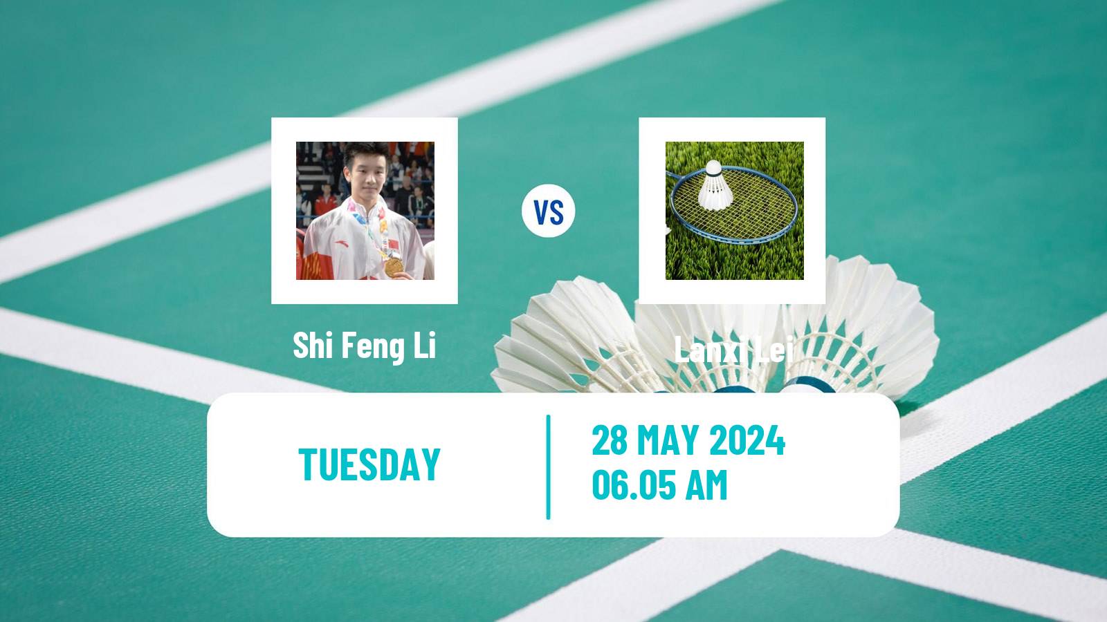 Badminton BWF World Tour Singapore Open Men Shi Feng Li - Lanxi Lei