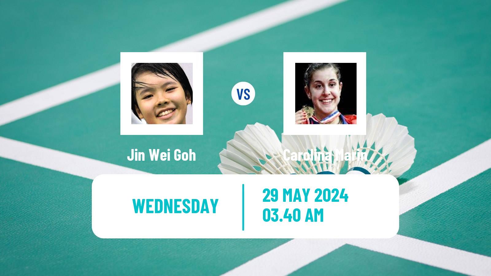 Badminton BWF World Tour Singapore Open Women Jin Wei Goh - Carolina Marin