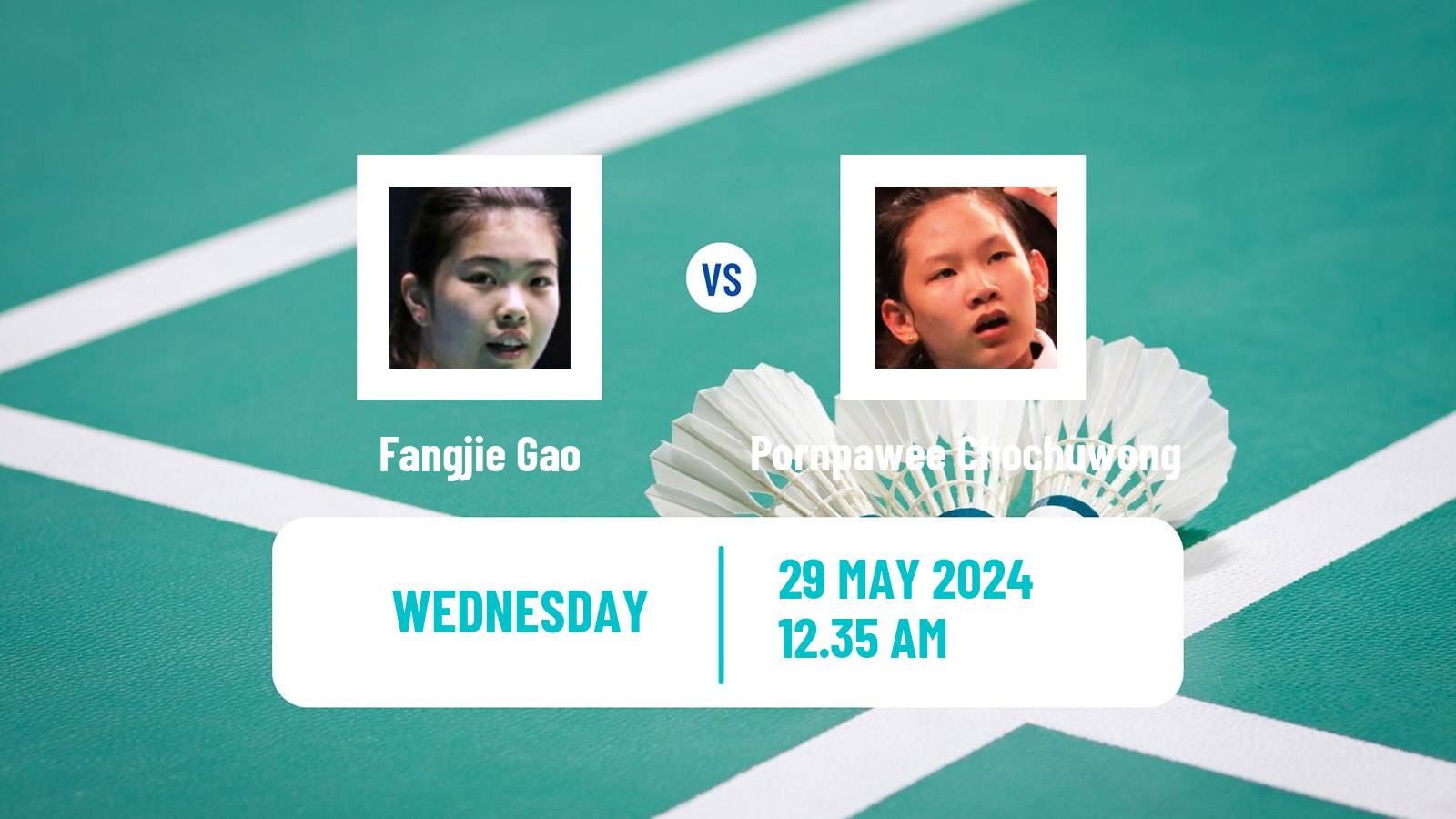 Badminton BWF World Tour Singapore Open Women Fangjie Gao - Pornpawee Chochuwong