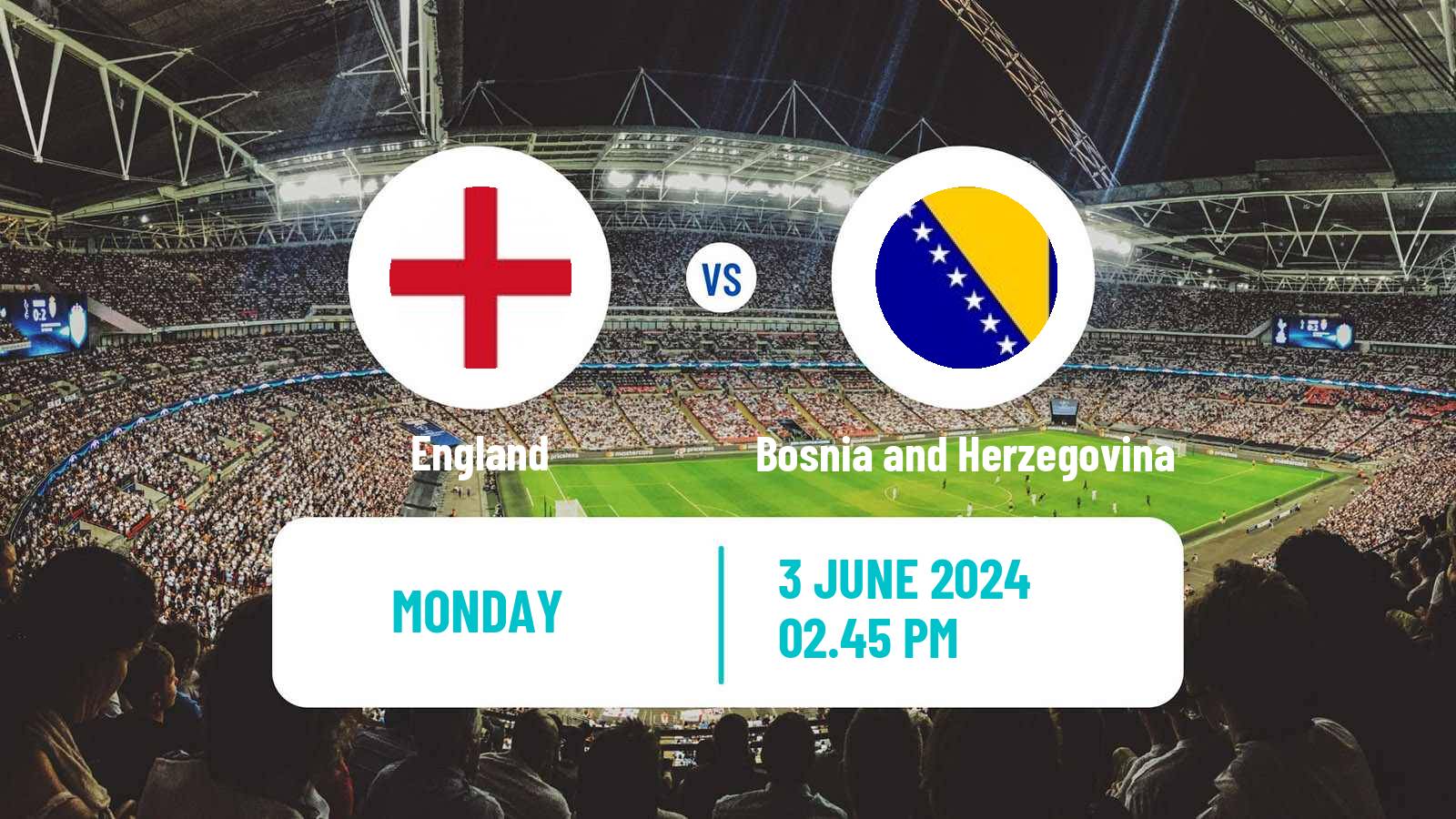Soccer Friendly England - Bosnia and Herzegovina