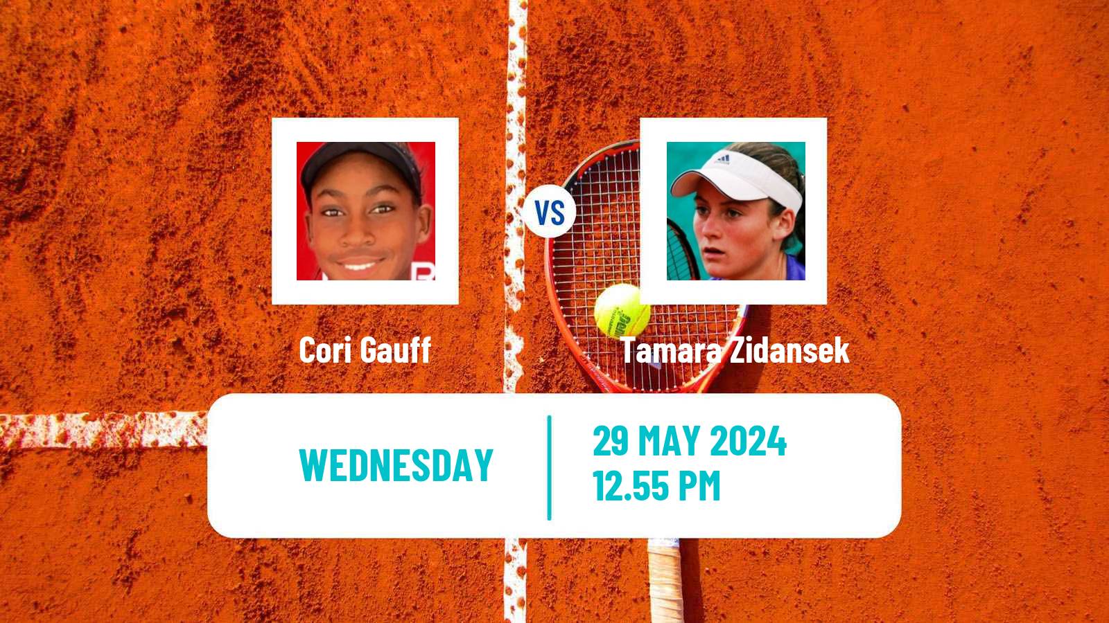 Tennis WTA Roland Garros Cori Gauff - Tamara Zidansek