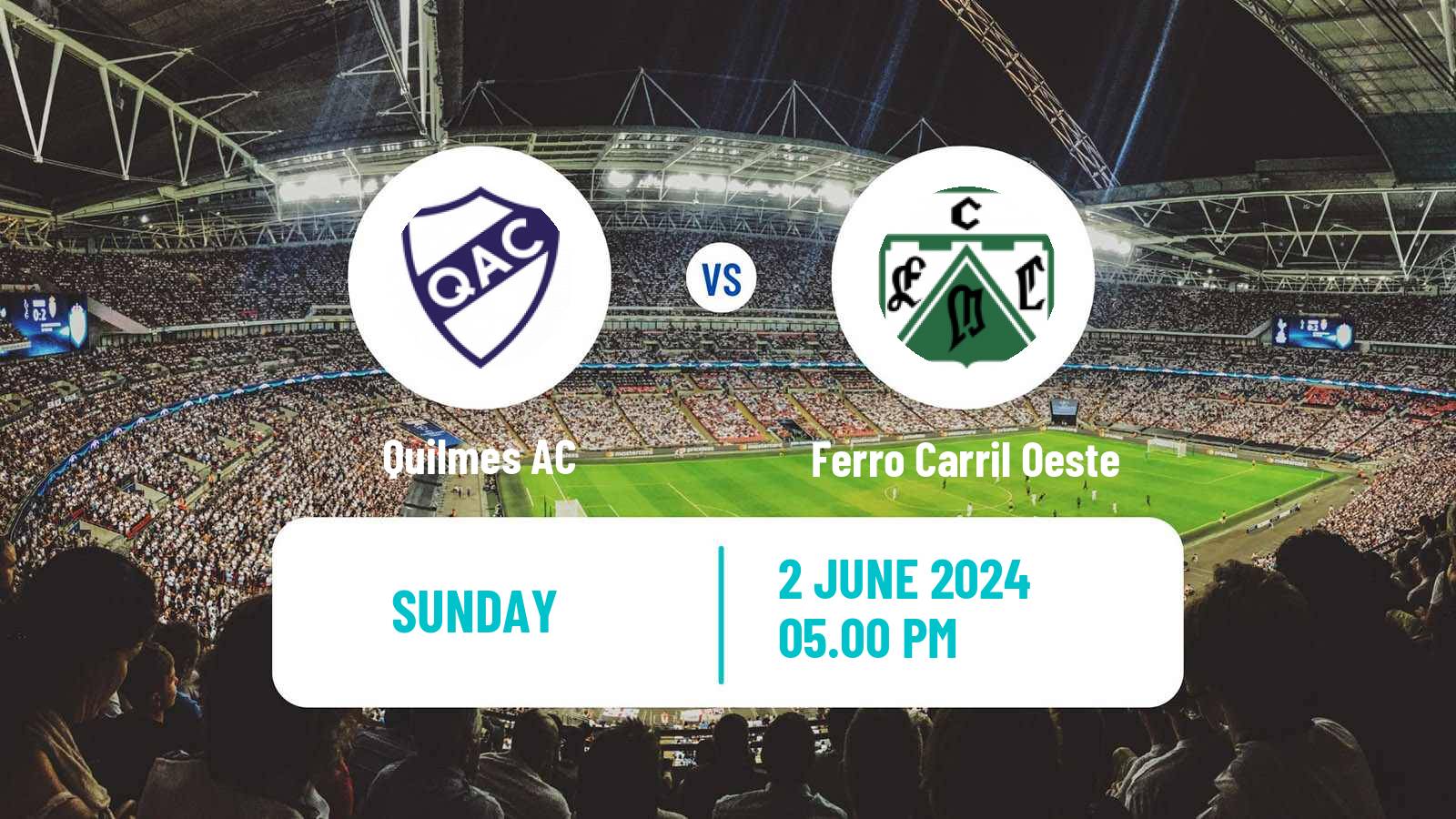 Soccer Argentinian Primera Nacional Quilmes - Ferro Carril Oeste