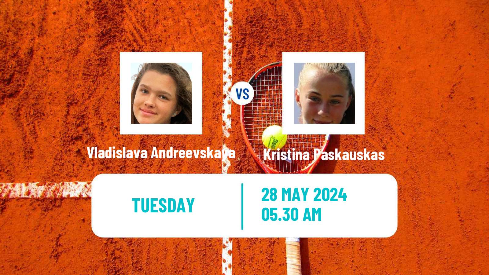 Tennis ITF W15 Monastir 51 Women Vladislava Andreevskaya - Kristina Paskauskas