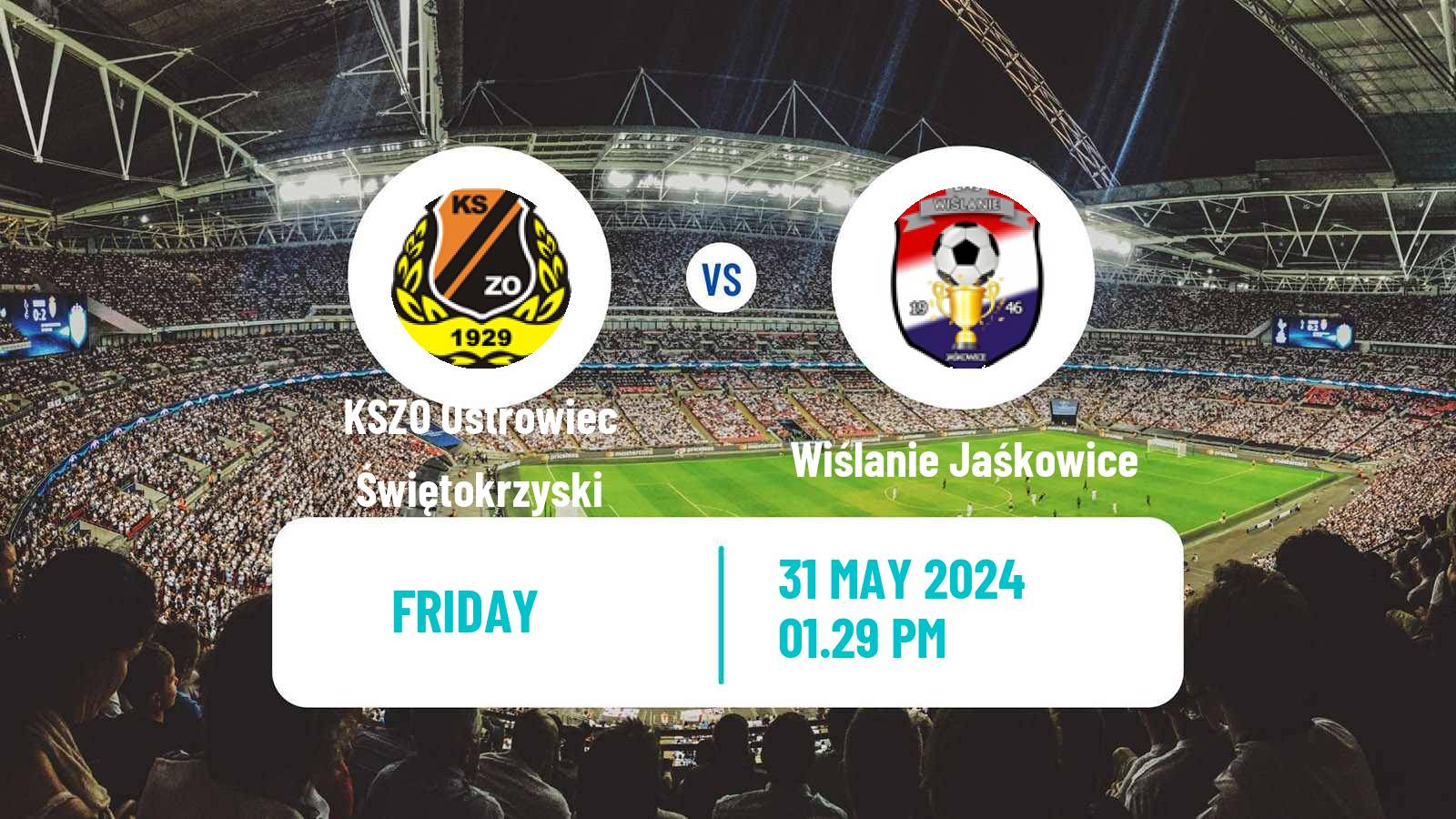 Soccer Polish Division 3 - Group IV KSZO Ostrowiec Świętokrzyski - Wiślanie Jaśkowice