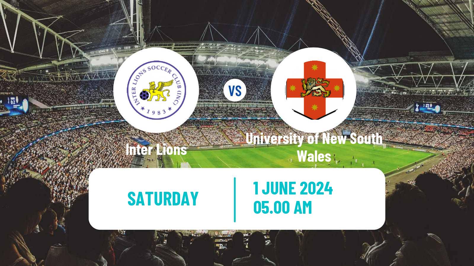 Soccer Australian NSW League One Inter Lions - University of New South Wales