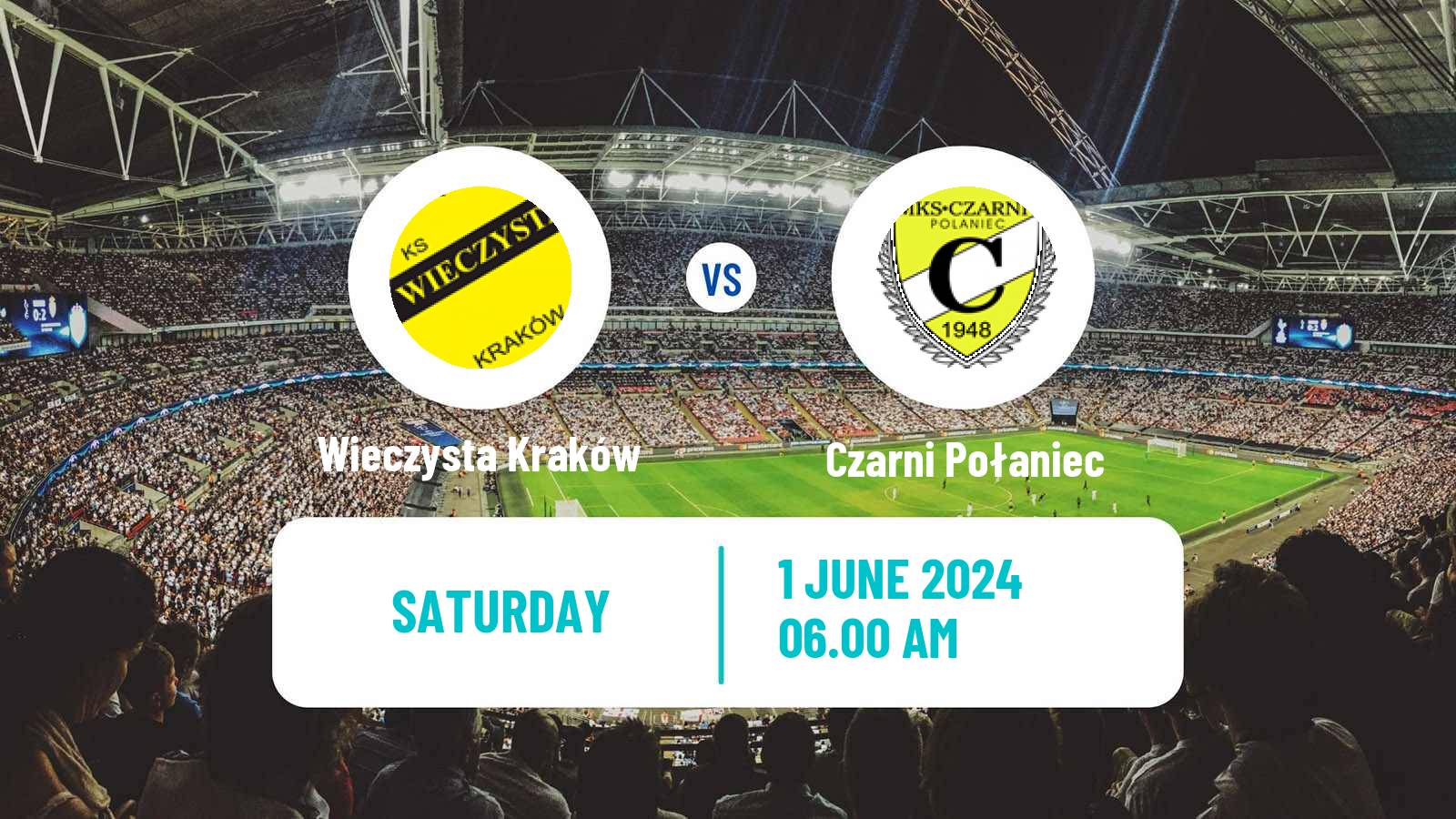 Soccer Polish Division 3 - Group IV Wieczysta Kraków - Czarni Połaniec