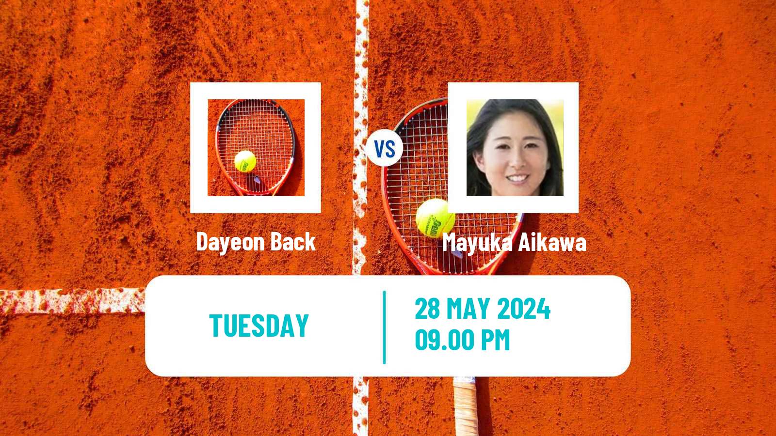 Tennis ITF W35 Changwon Women Dayeon Back - Mayuka Aikawa