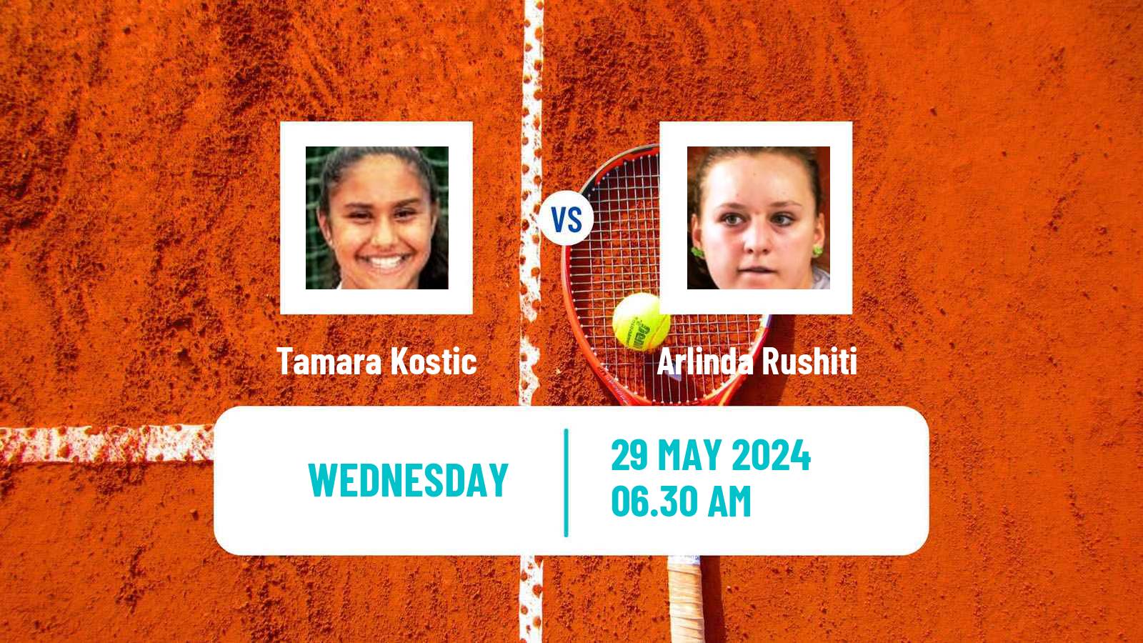 Tennis ITF W35 La Marsa Women Tamara Kostic - Arlinda Rushiti