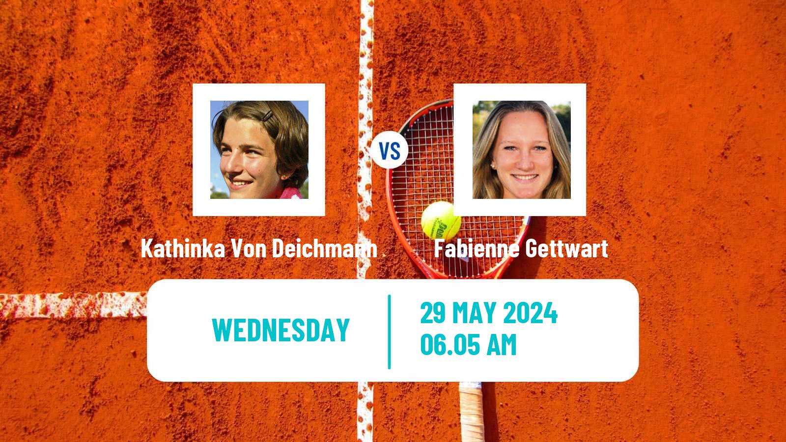 Tennis ITF W50 Troisdorf Women Kathinka Von Deichmann - Fabienne Gettwart