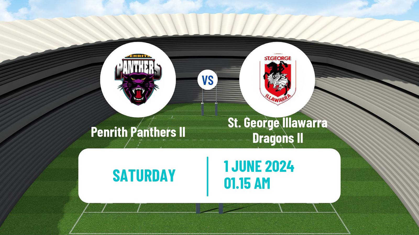 Rugby league Australian NSW Cup Penrith Panthers II - St. George Illawarra Dragons II