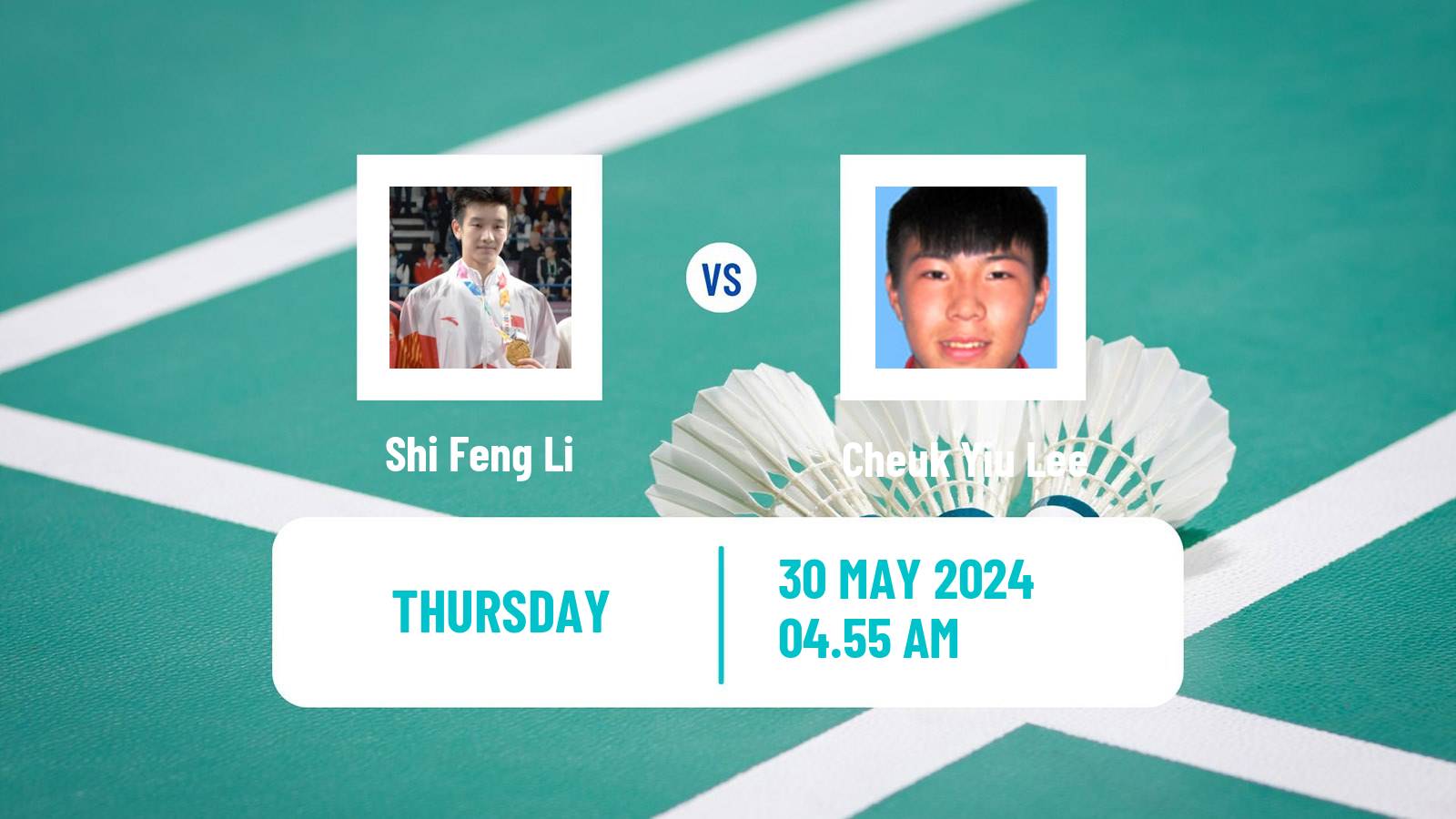Badminton BWF World Tour Singapore Open Men Shi Feng Li - Cheuk Yiu Lee