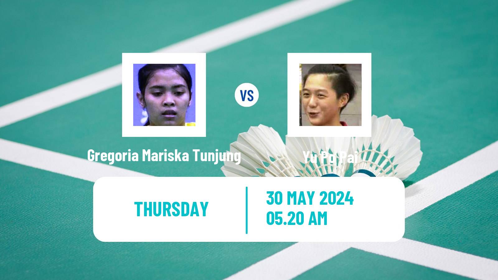 Badminton BWF World Tour Singapore Open Women Gregoria Mariska Tunjung - Yu Po Pai