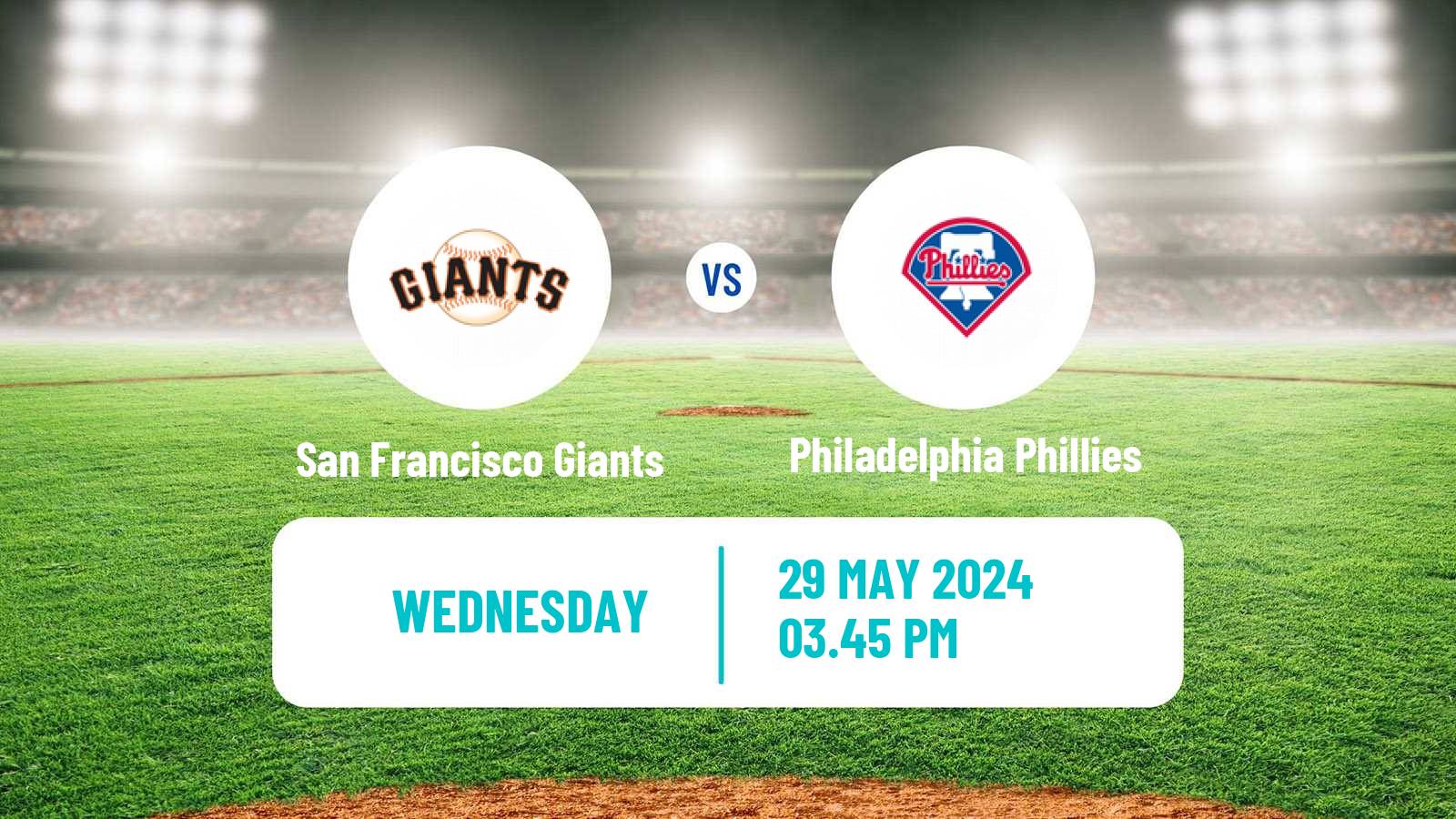 Baseball MLB San Francisco Giants - Philadelphia Phillies