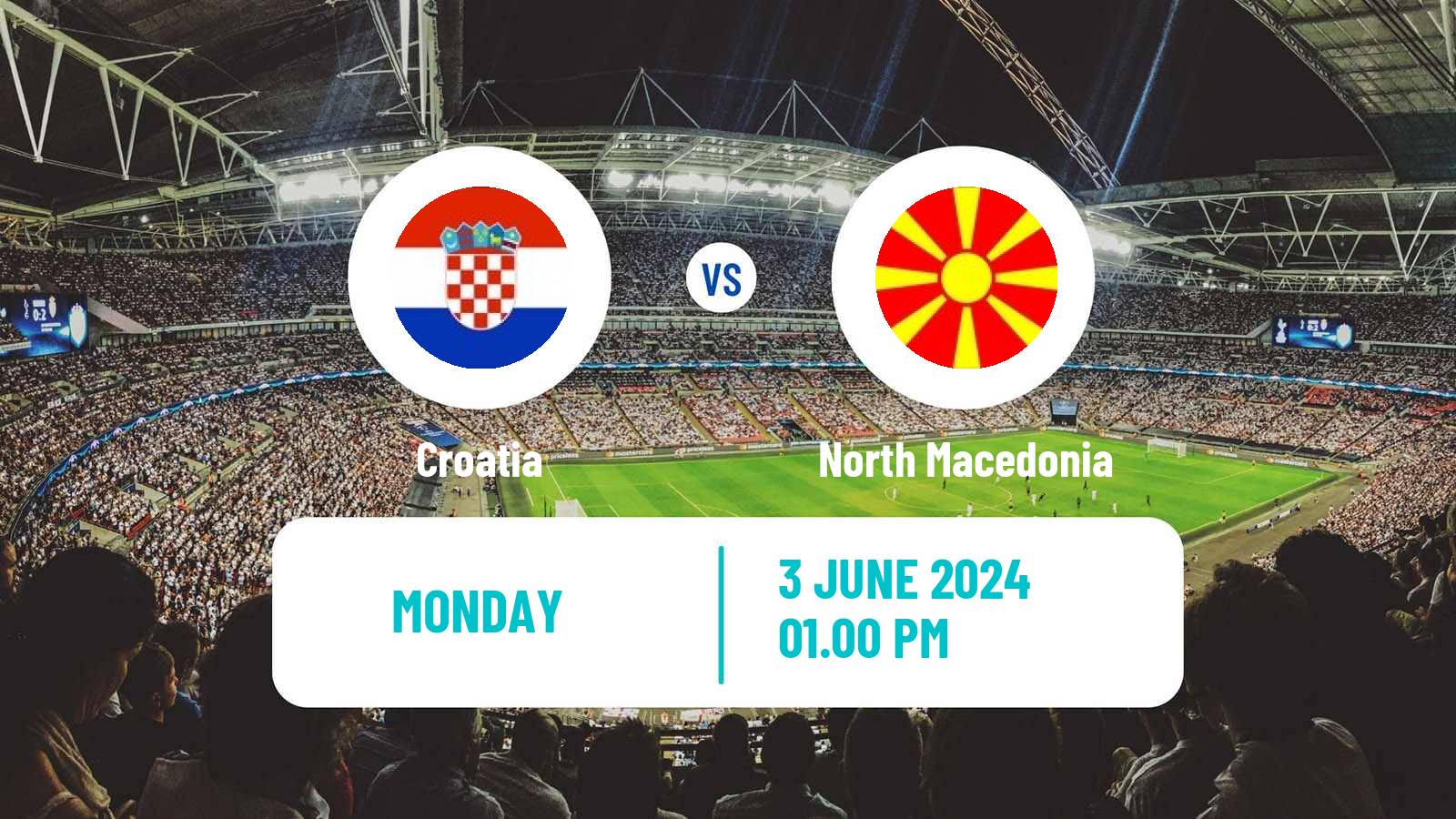 Soccer Friendly Croatia - North Macedonia