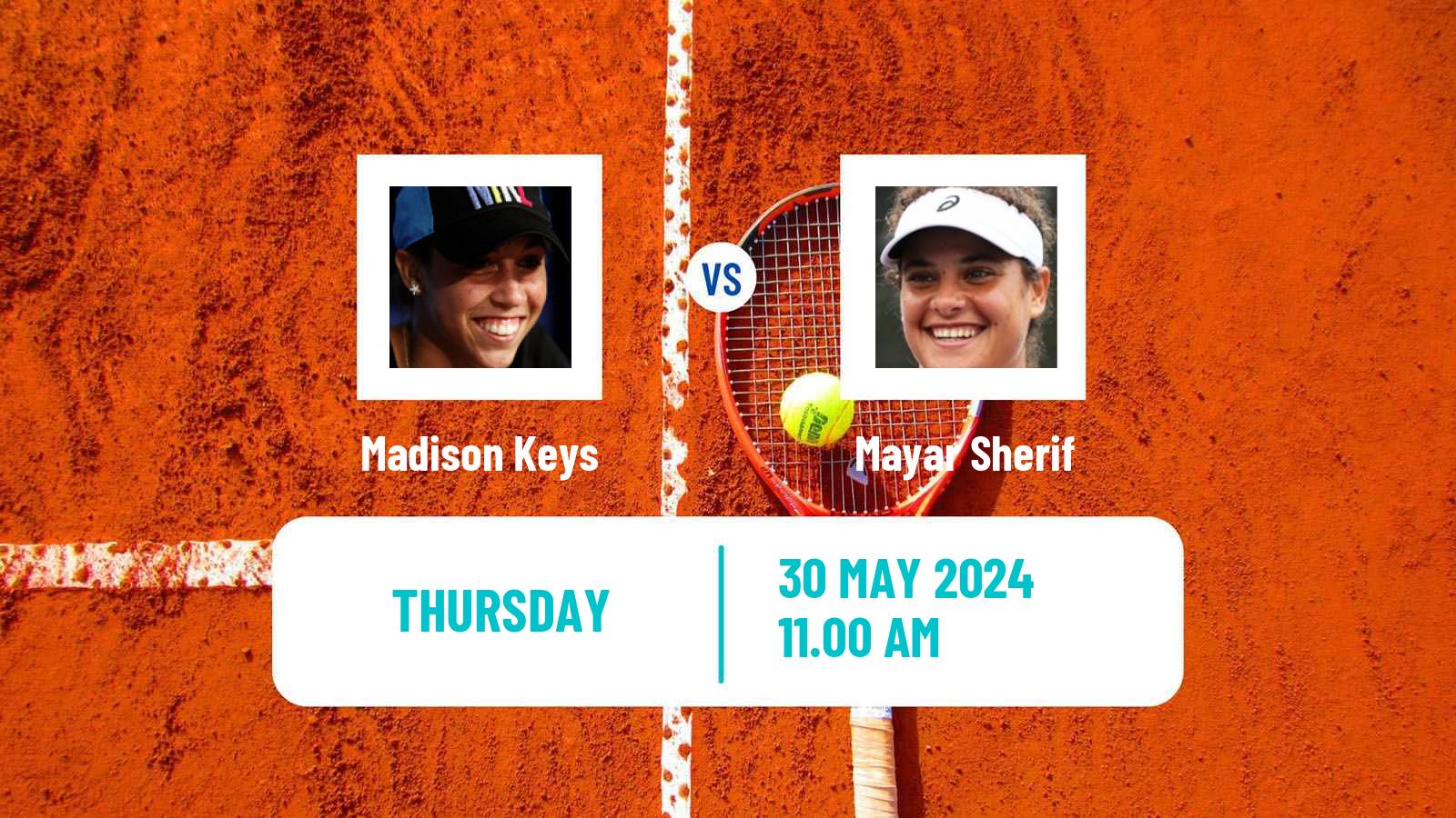Tennis WTA Roland Garros Madison Keys - Mayar Sherif
